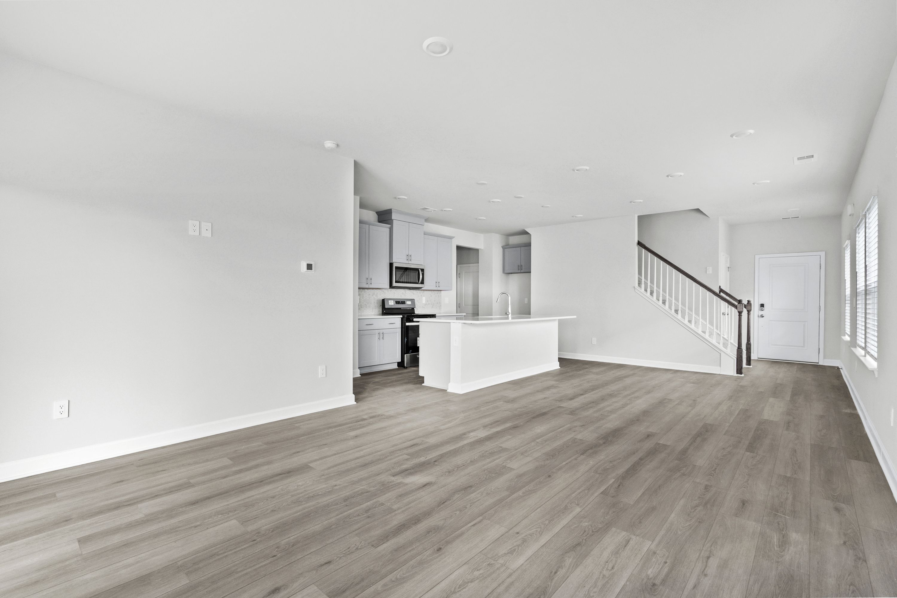 The open-concept floorplan allows for easy entertaining.