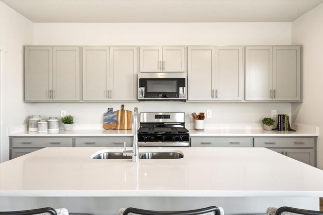 The Solitude floorplan interior image taken at a Meritage Homes Community in Tooele, UT.