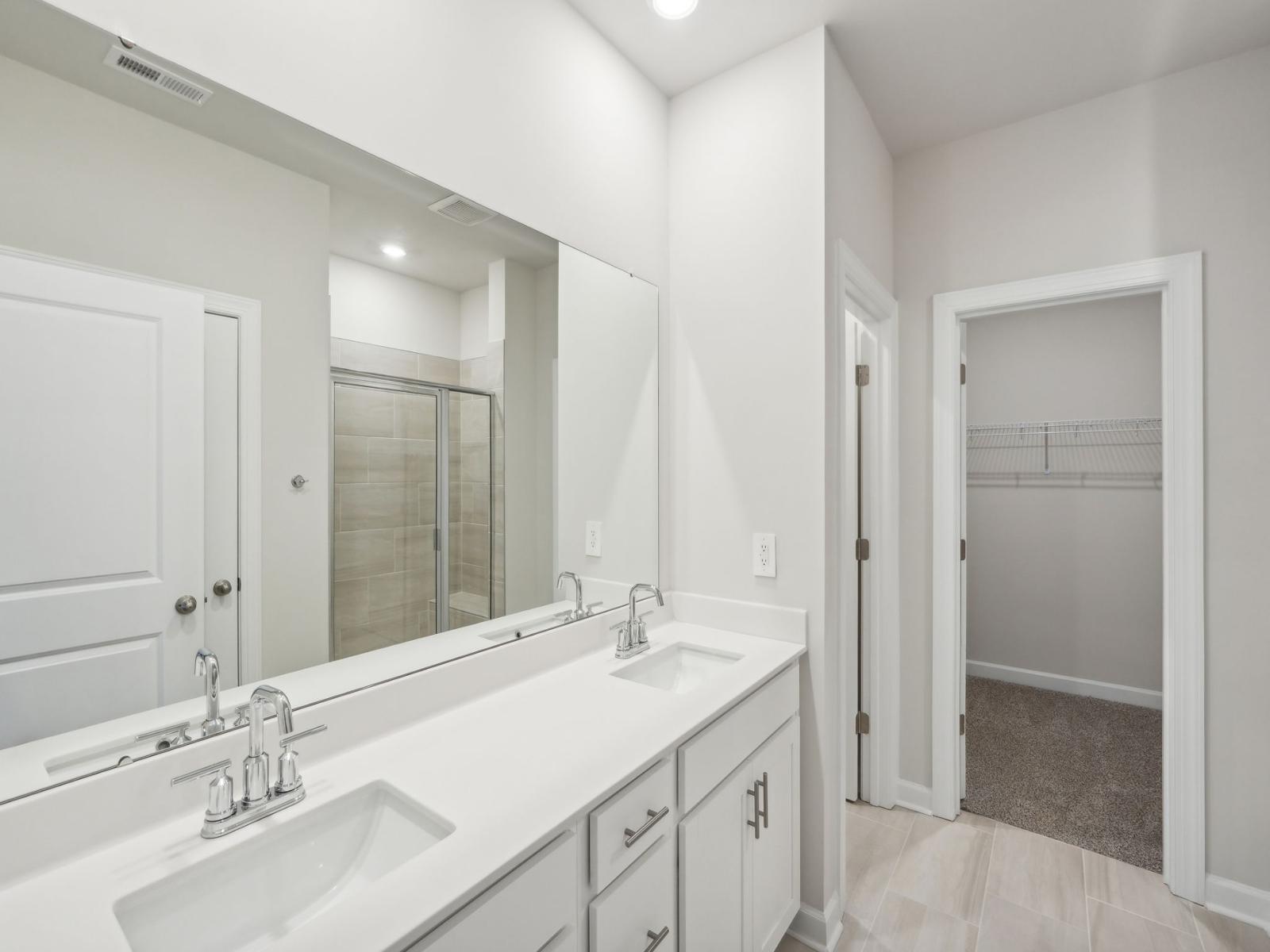 Your new bathroom has more than enough storage for all your self-care essentials.