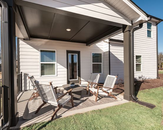 Invite friends and family to grill dinner or enjoy your morning coffee in the private back patio.