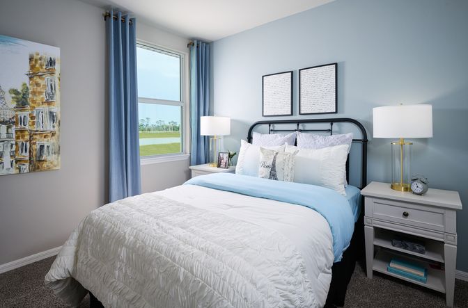 Secondary bedroom in the Canary floorplan modeled at Crescent Lakes at Babcock Ranch