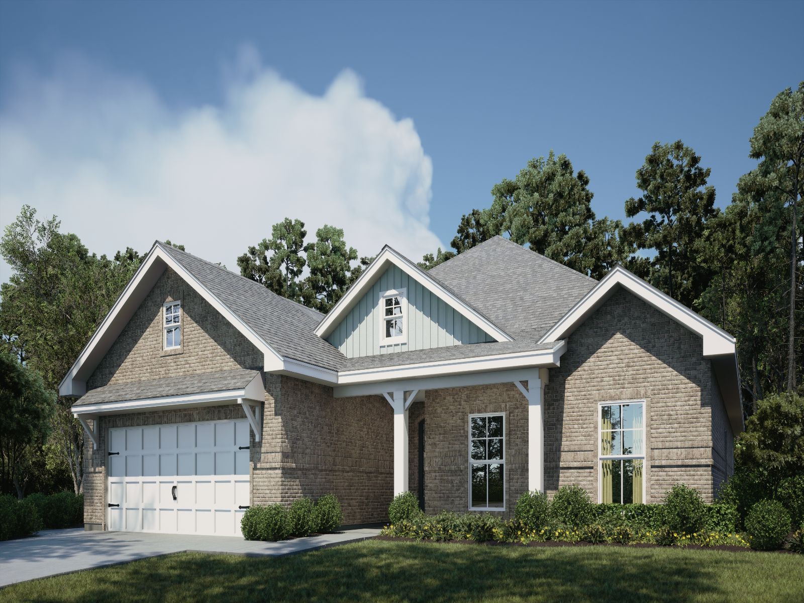 Taylor front exterior rendering at a Meritage Homes community in Gulfport, MS.