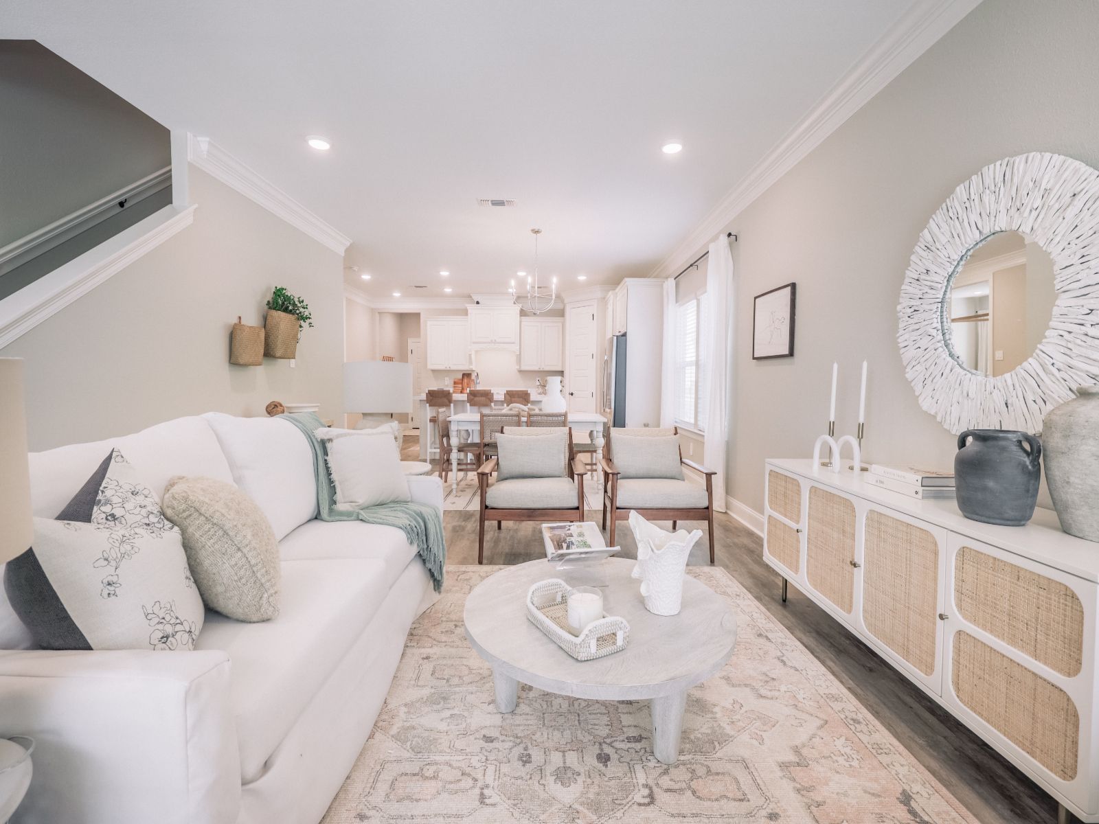 Great room in the Decatur floorplan at a Meritage Homes community in Gulfport, MS.