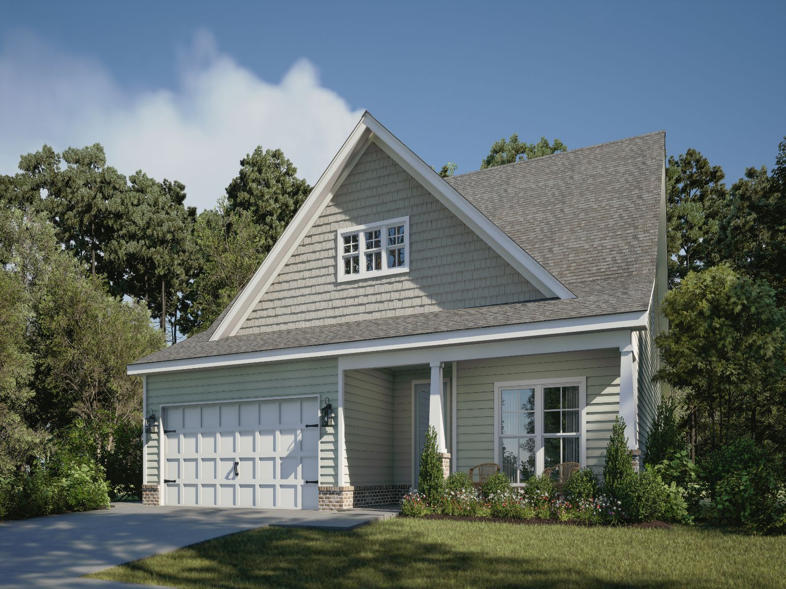 Dune front exterior rendering at a Meritage Homes community in Gulfport, MS.