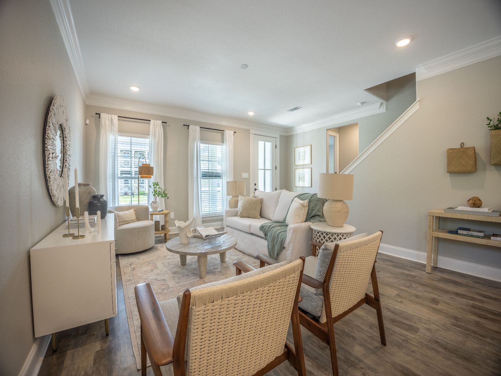 Great room in the Decatur floorplan at a Meritage Homes community in Gulfport, MS.