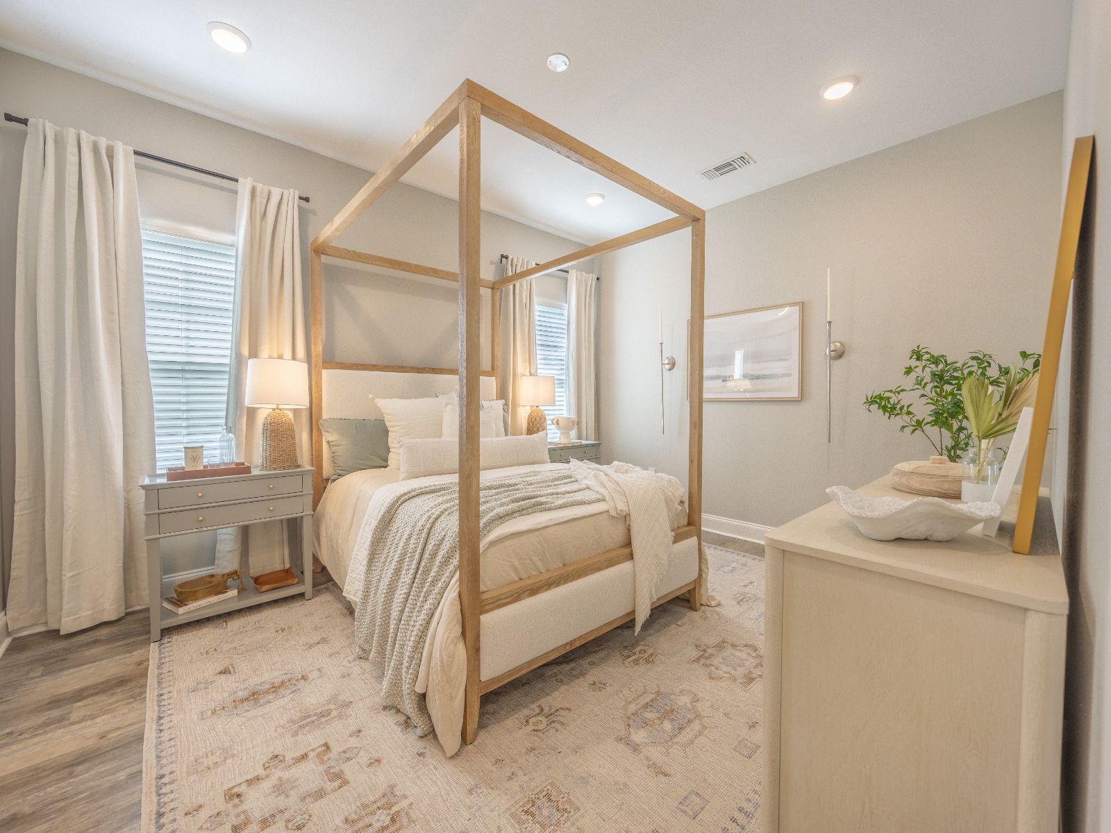 Primary bedroom in the Decatur floorplan at a Meritage Homes community in Gulfport, MS.
