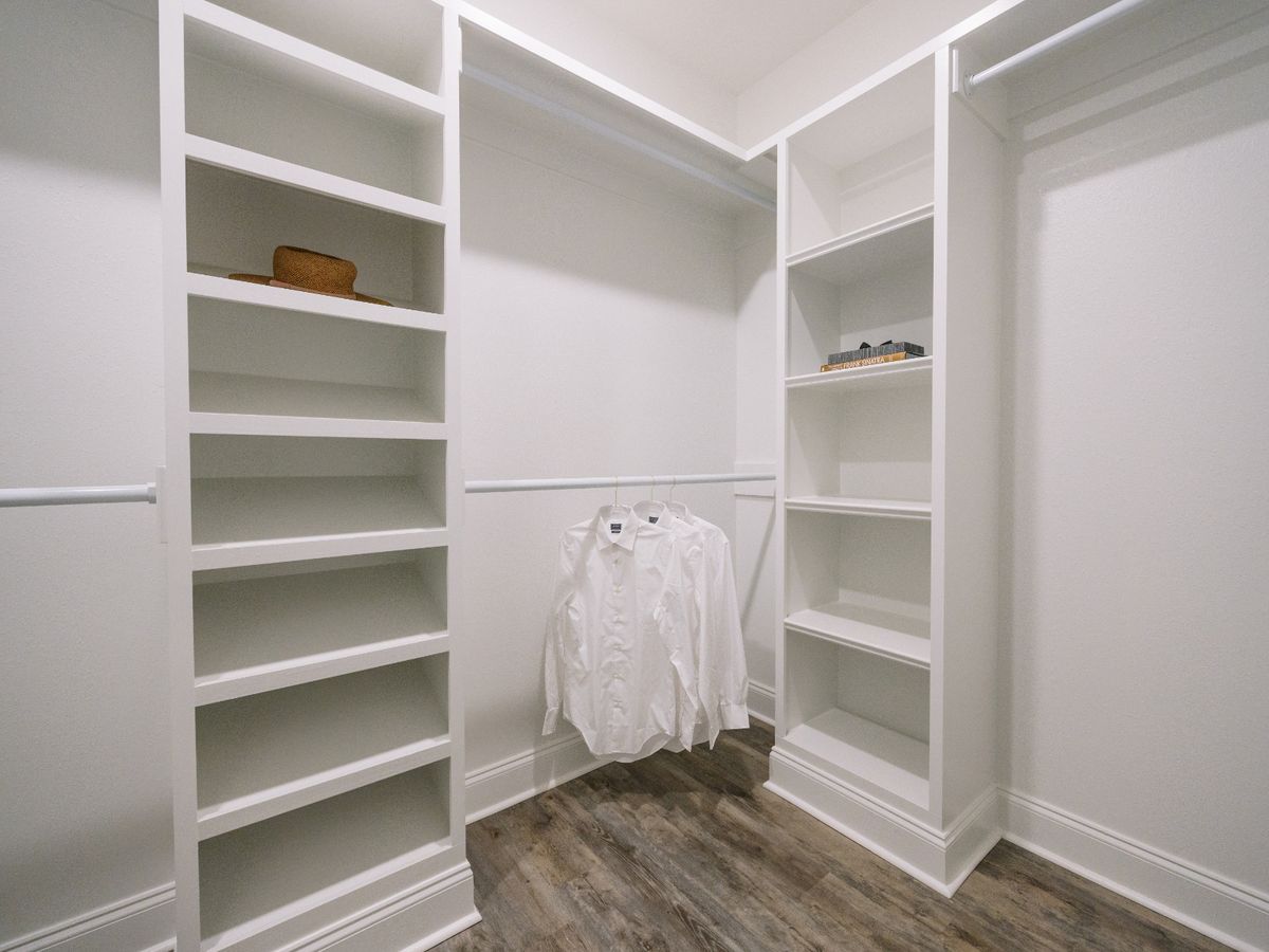 Primary closet in the Decatur floorplan at a Meritage Homes community in Gulfport, MS.