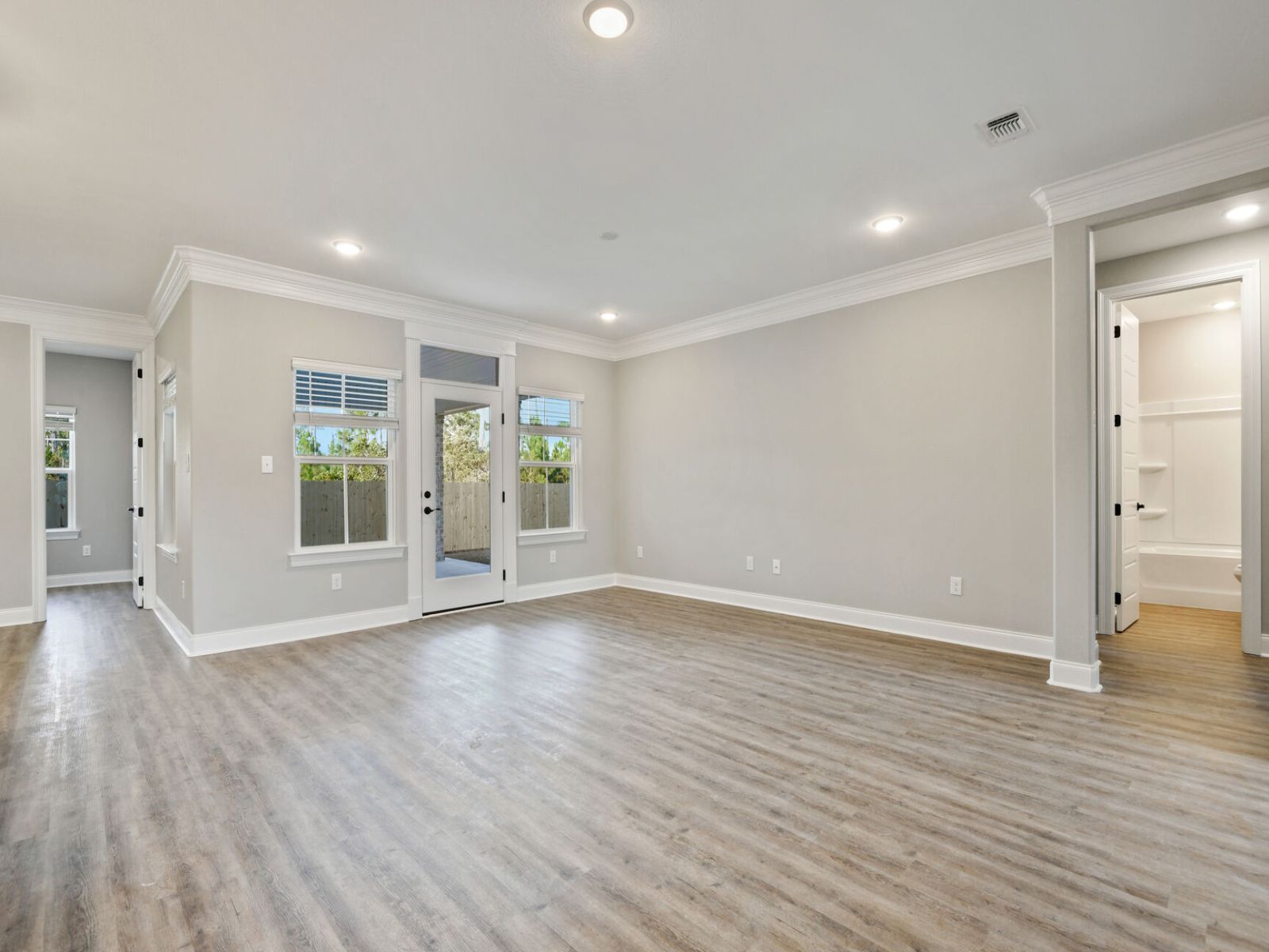 Great room in the Elliott floorplan at a Meritage Homes community in Gulfport, MS.