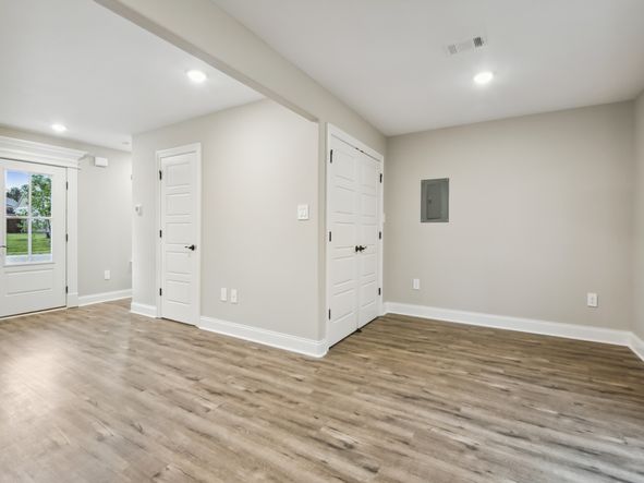 Great room in the Parker floorplan at a Meritage Homes community in Gulfport, MS.