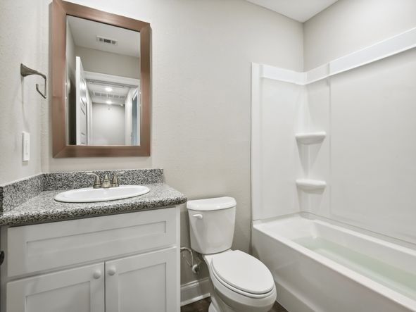 Primary bathroom in the Parker floorplan at a Meritage Homes community in Gulfport, MS.