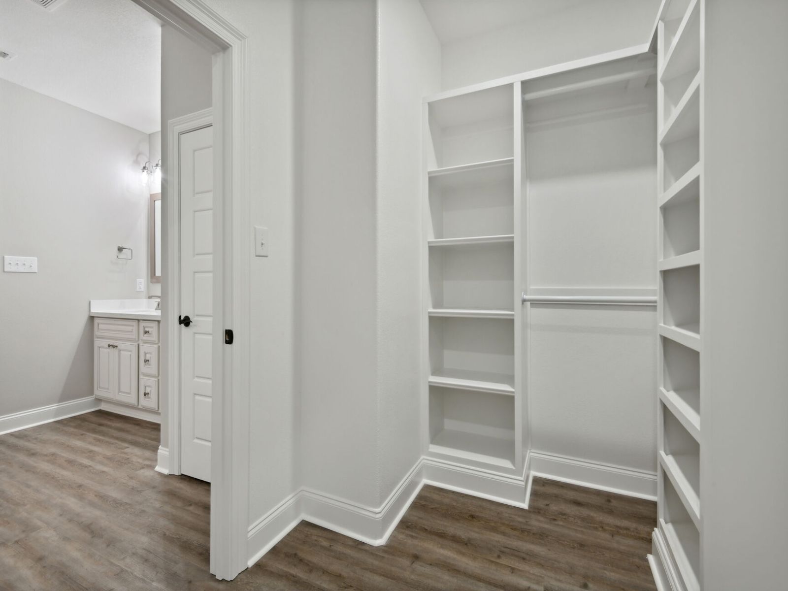 Primary closet in the Elliott floorplan at a Meritage Homes community in Gulfport, MS.