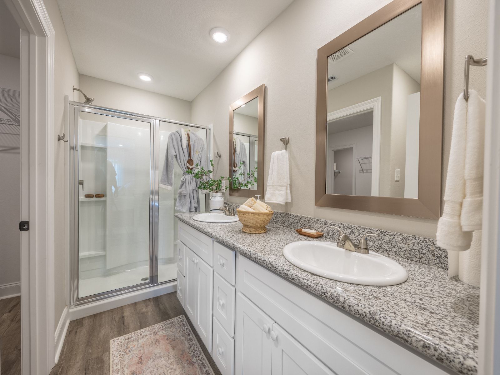 Primary bathroom in the Kai floorplan at a Meritage Homes community in Gulfport, MS.