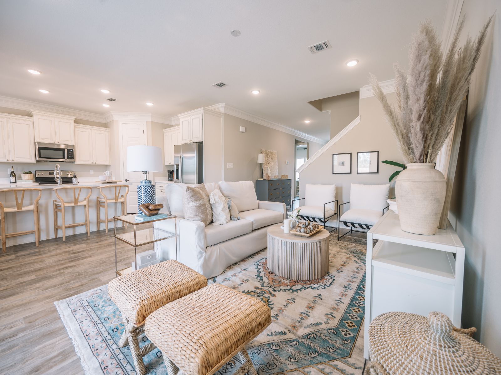 Great room in the Coral floorplan at a Meritage Homes community in Gulfport, MS.