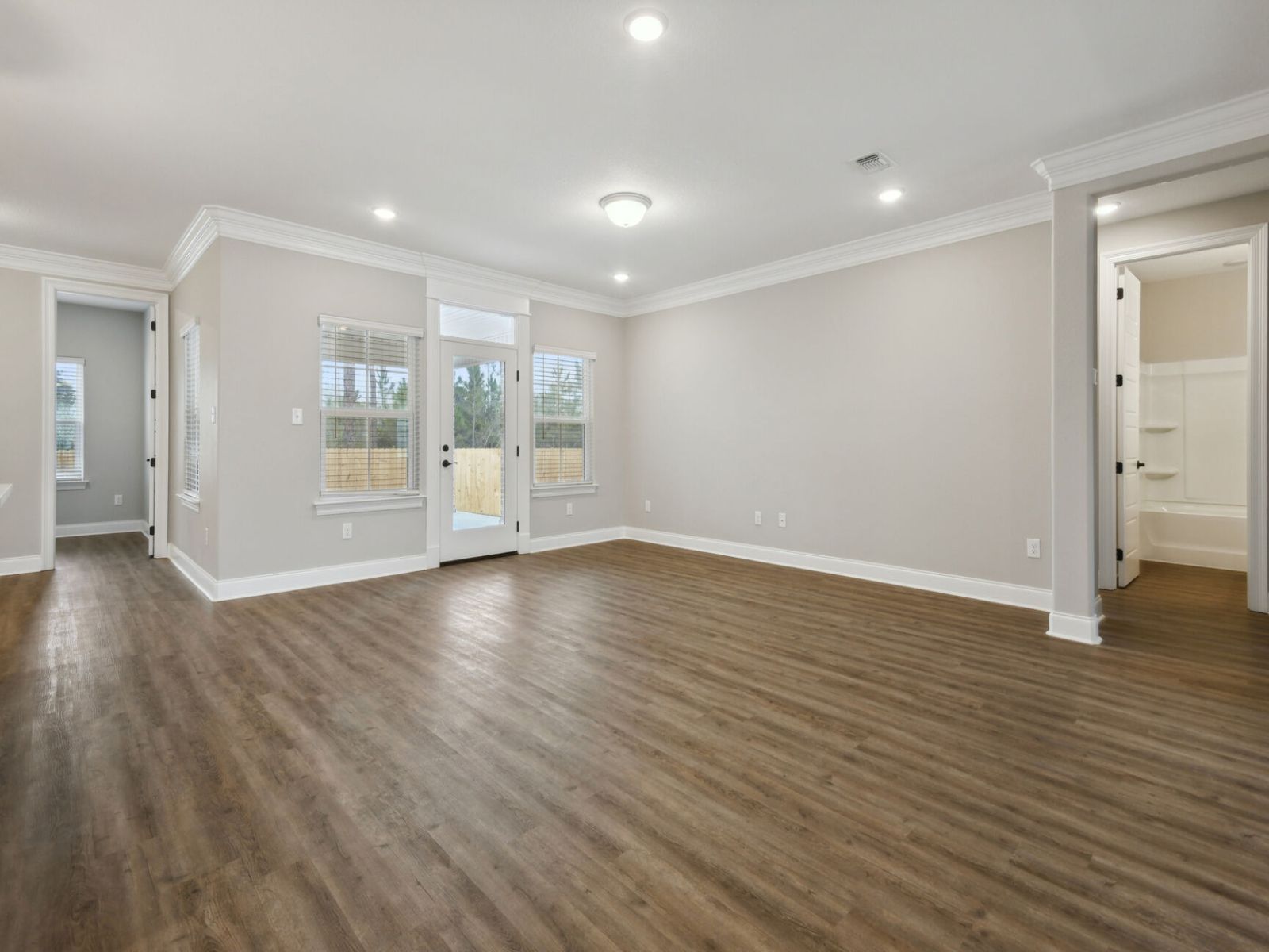 Great room in the Brooks floorplan at a Meritage Homes community in Gulfport, MS.