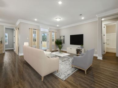 Great room in the Brooks floorplan at a Meritage Homes community in Gulfport, MS.