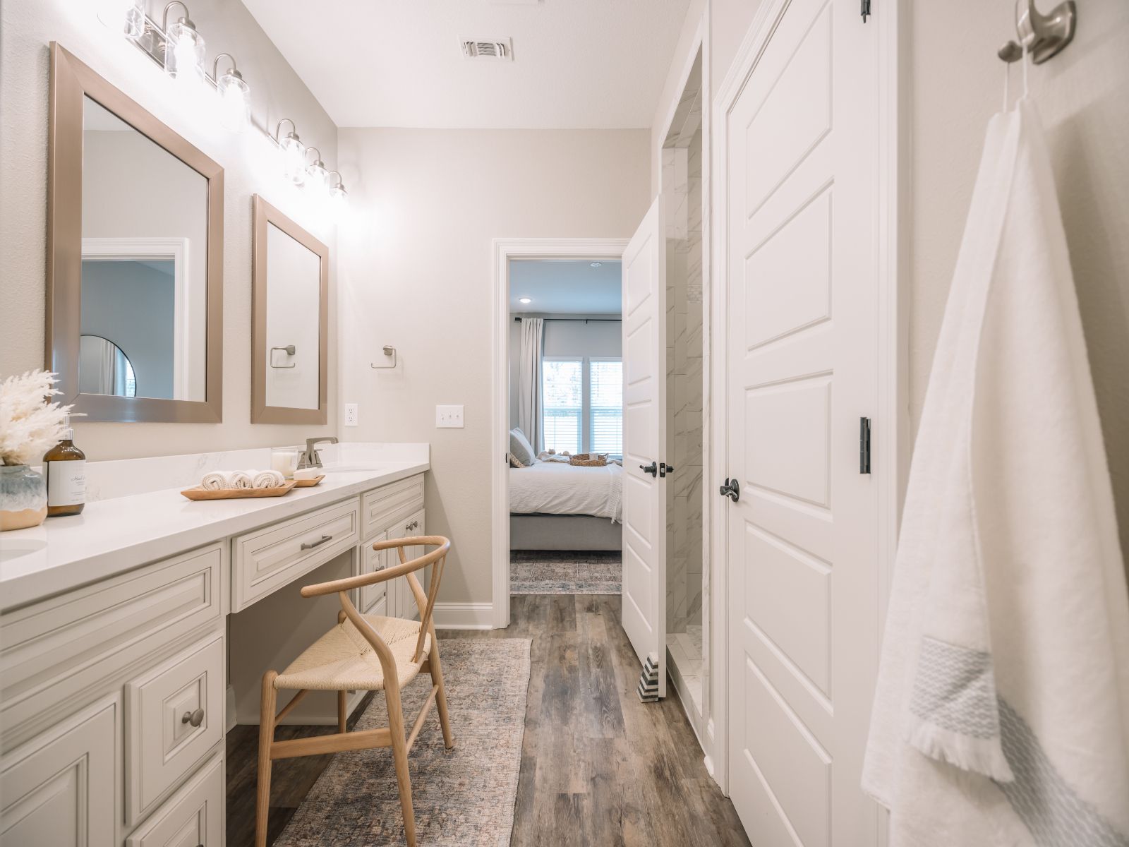 Primary bathroom in the Coral floorplan at a Meritage Homes community in Gulfport, MS.