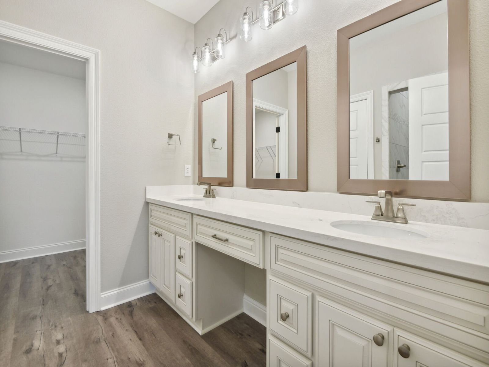 Primary bathroom in the Dune floorplan at a Meritage Homes community in Gulfport, MS.