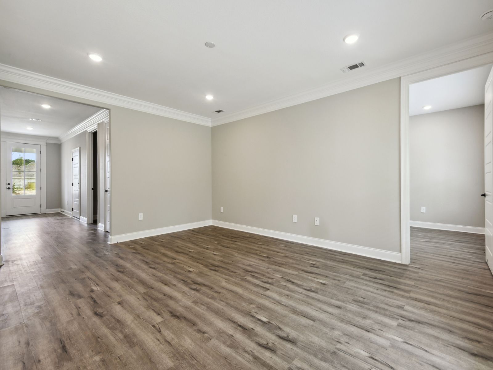 Great room in the Sandpiper floorplan at a Meritage Homes community in Gulfport, MS.