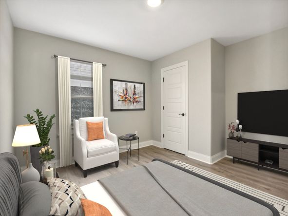 Secondary bedroom in the Dune floorplan at a Meritage Homes community in Gulfport, MS.