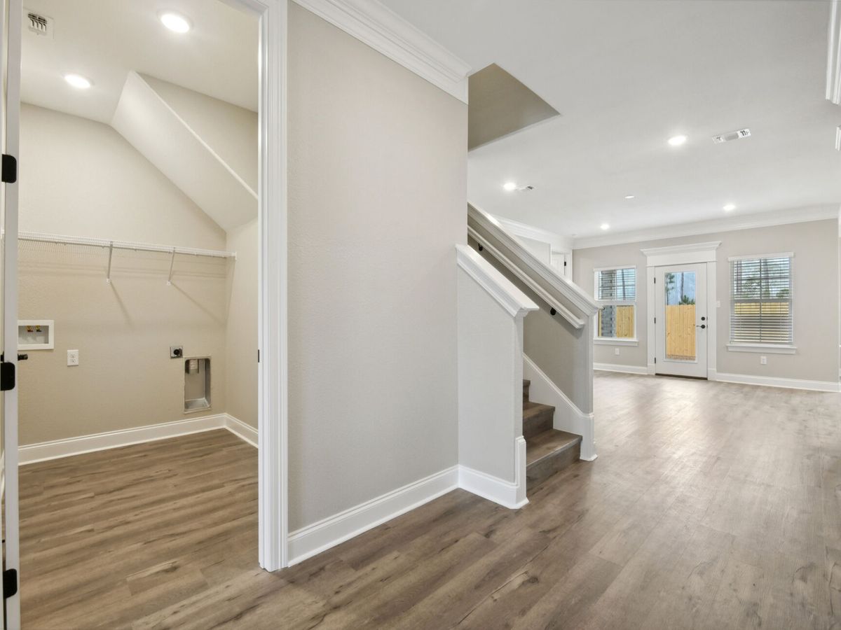 Utility room in the Dune floorplan at a Meritage Homes community in Gulfport, MS.