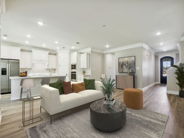 Great room in the Jules floorplan at a Meritage Homes community in Gulfport, MS.