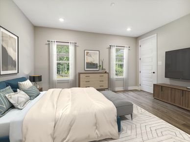 Primary bedroom in the Jules floorplan at a Meritage Homes community in Gulfport, MS.