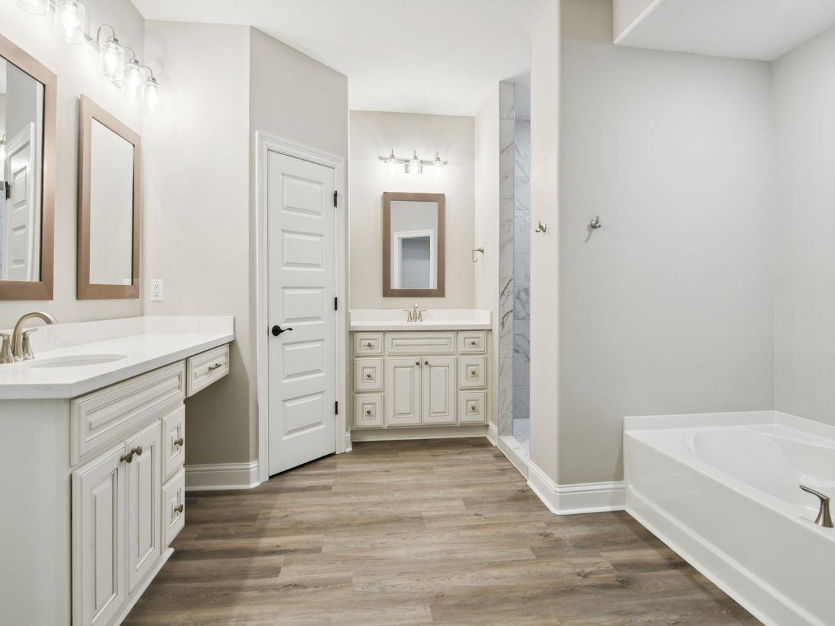 Primary bathroom in the Jules floorplan at a Meritage Homes community in Gulfport, MS.