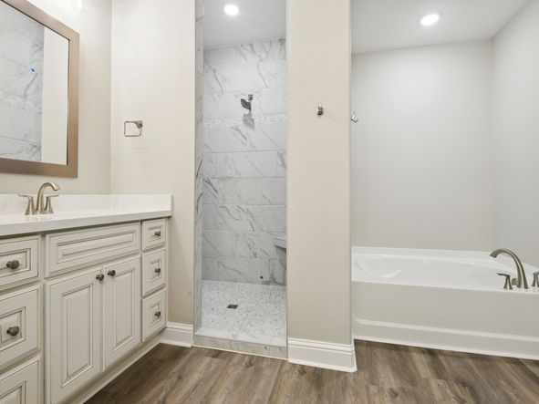 Primary bathroom in the Jules floorplan at a Meritage Homes community in Gulfport, MS.