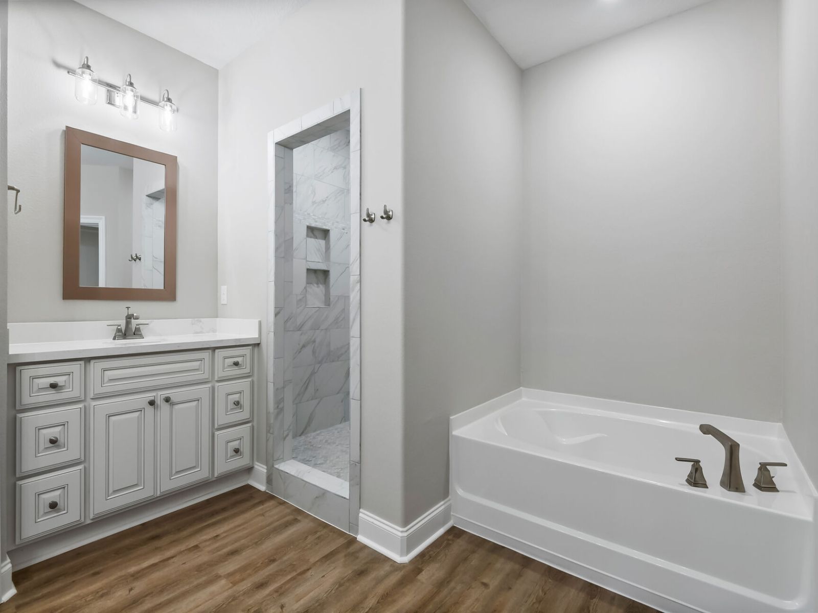 Primary bathroom in the Taylor floorplan at a Meritage Homes community in Gulfport, MS.