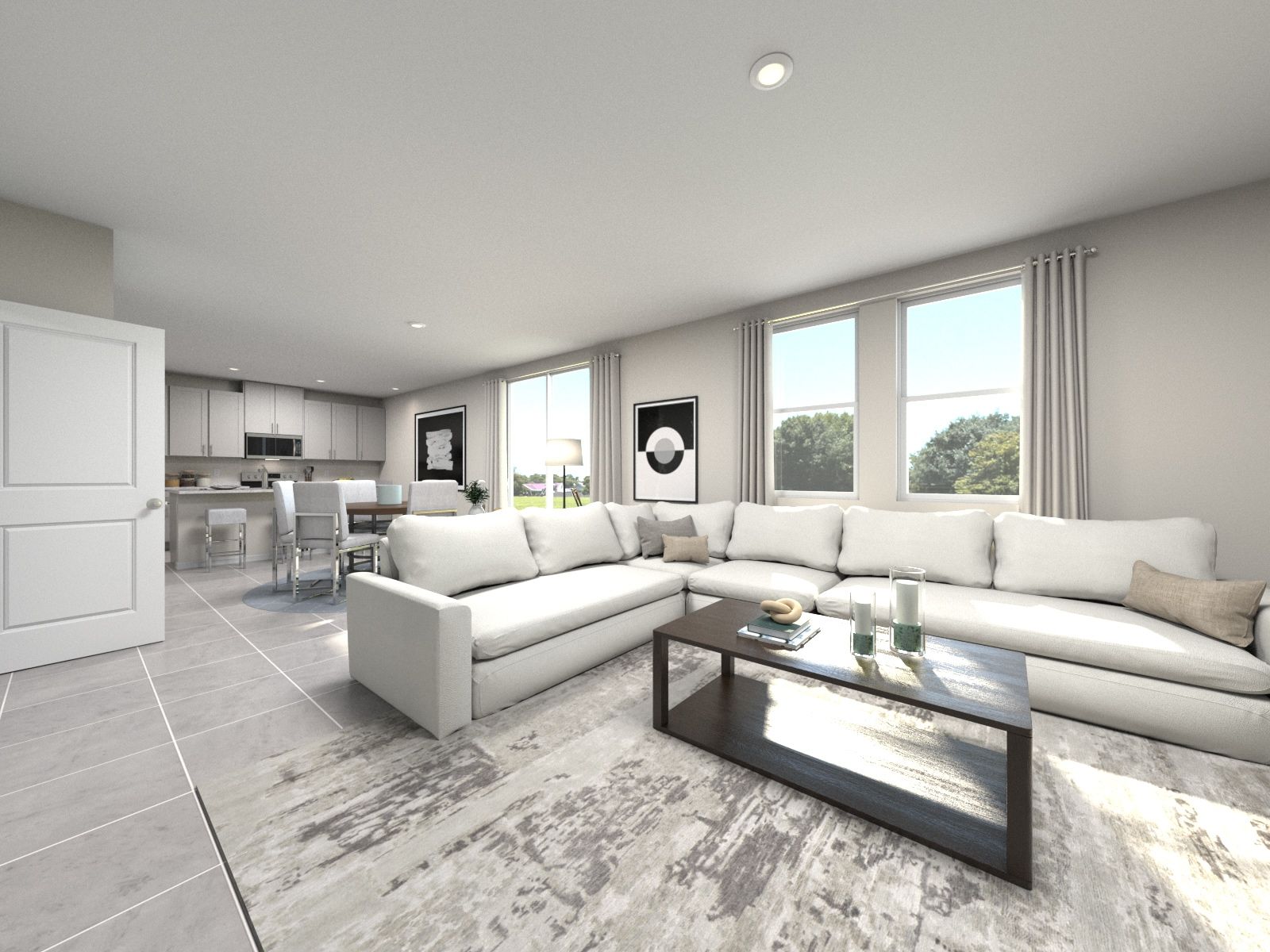 Rendering of Marigold Great Room, Dinning, Kitchen