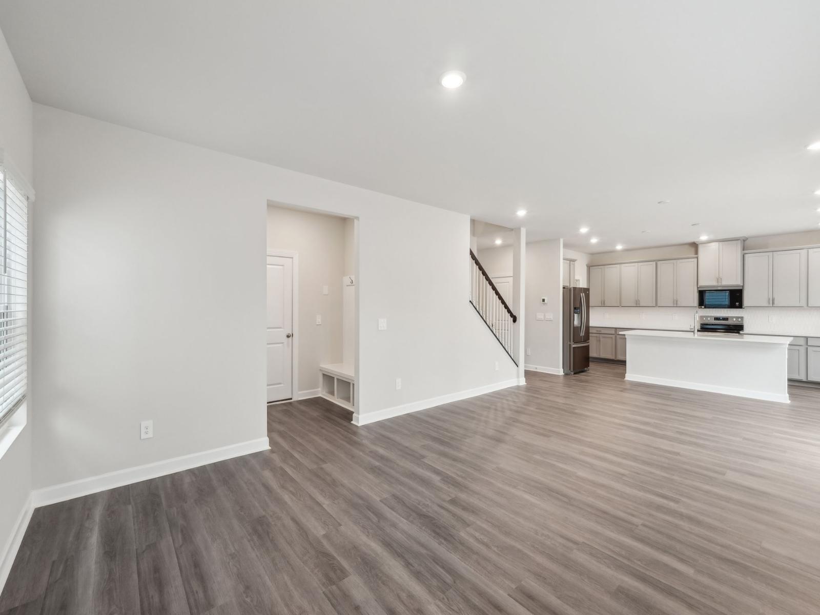 Our open concept floorplan makes it easier to customize your space.