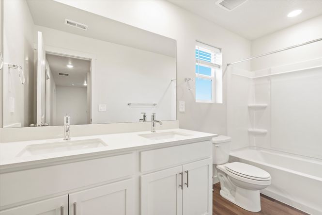 The Pine floorplan interior image taken at a Meritage Homes Community in Tooele, UT.