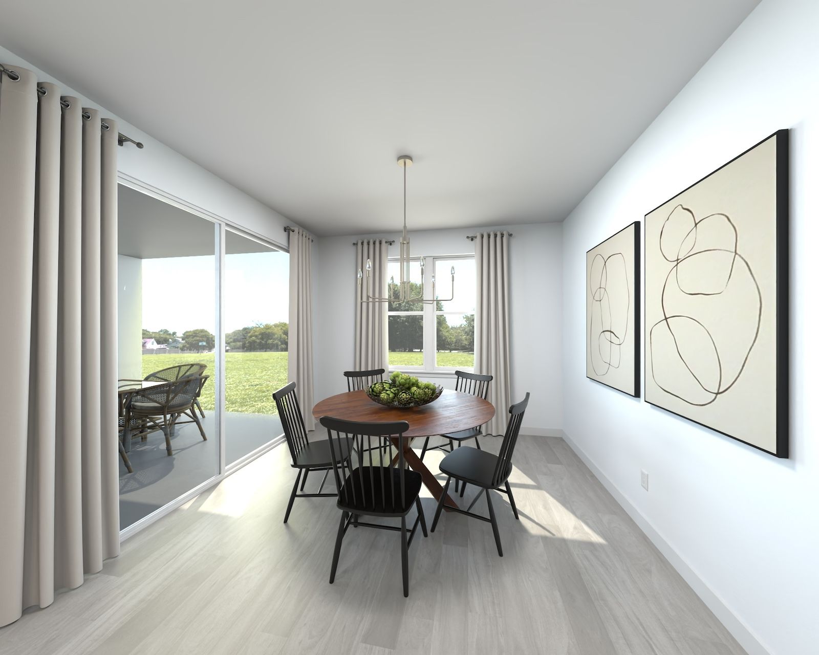 Rendering of the Bergamo Dining Room.