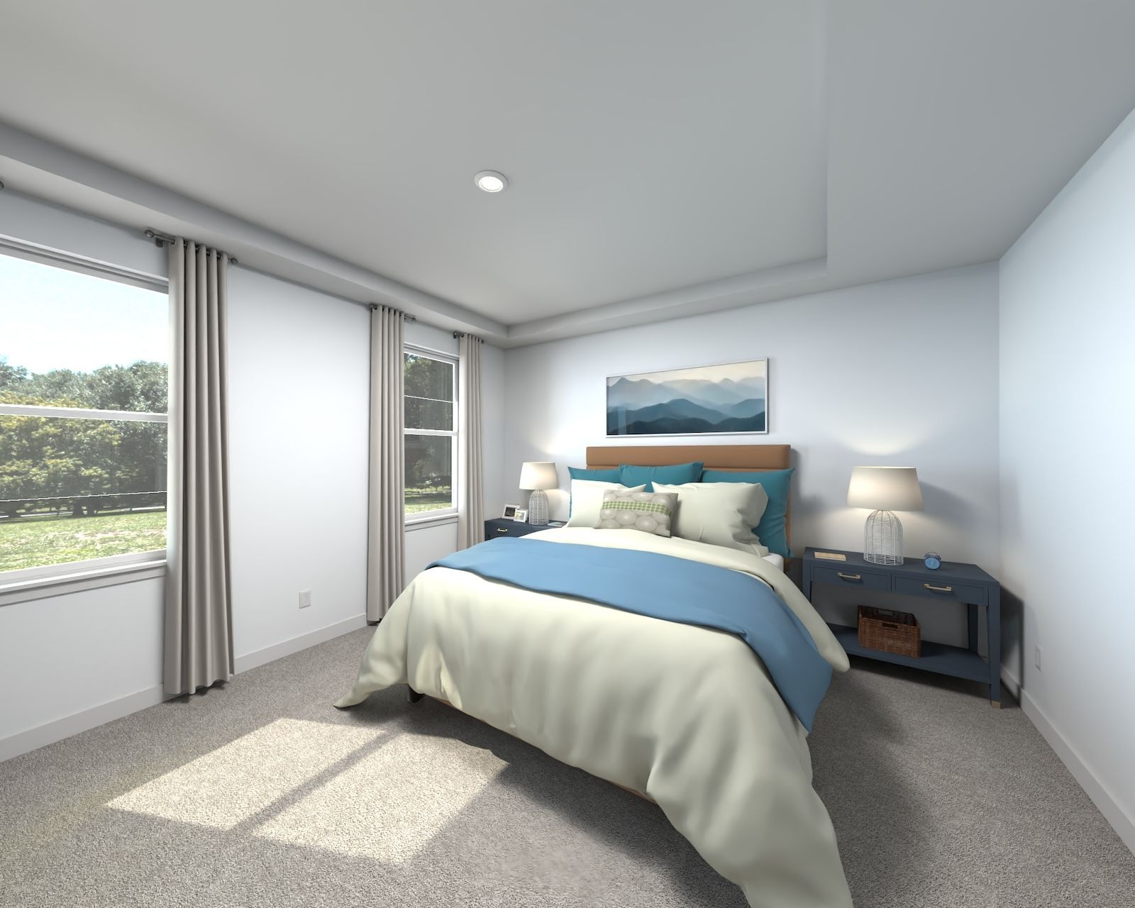 Rendering of the Bergamo Primary Bedroom.