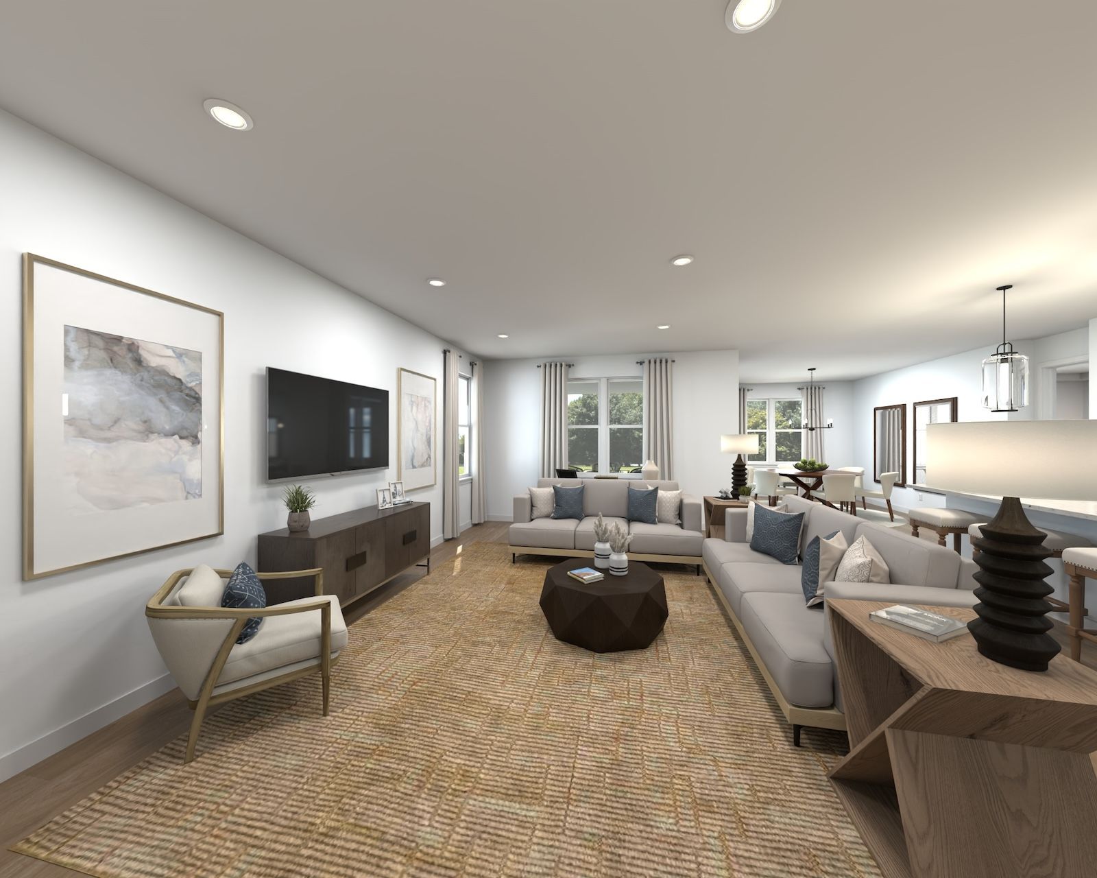Rendering of the Emilia Living Room