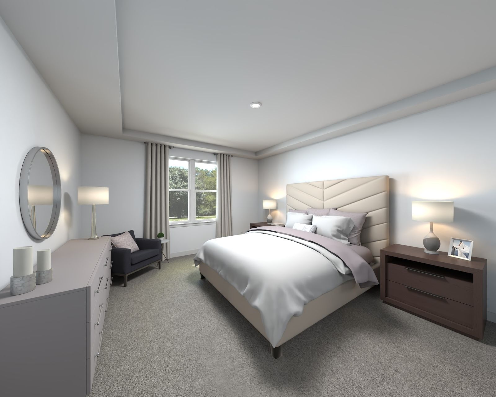 Rendering of the Emilia Primary Bedroom