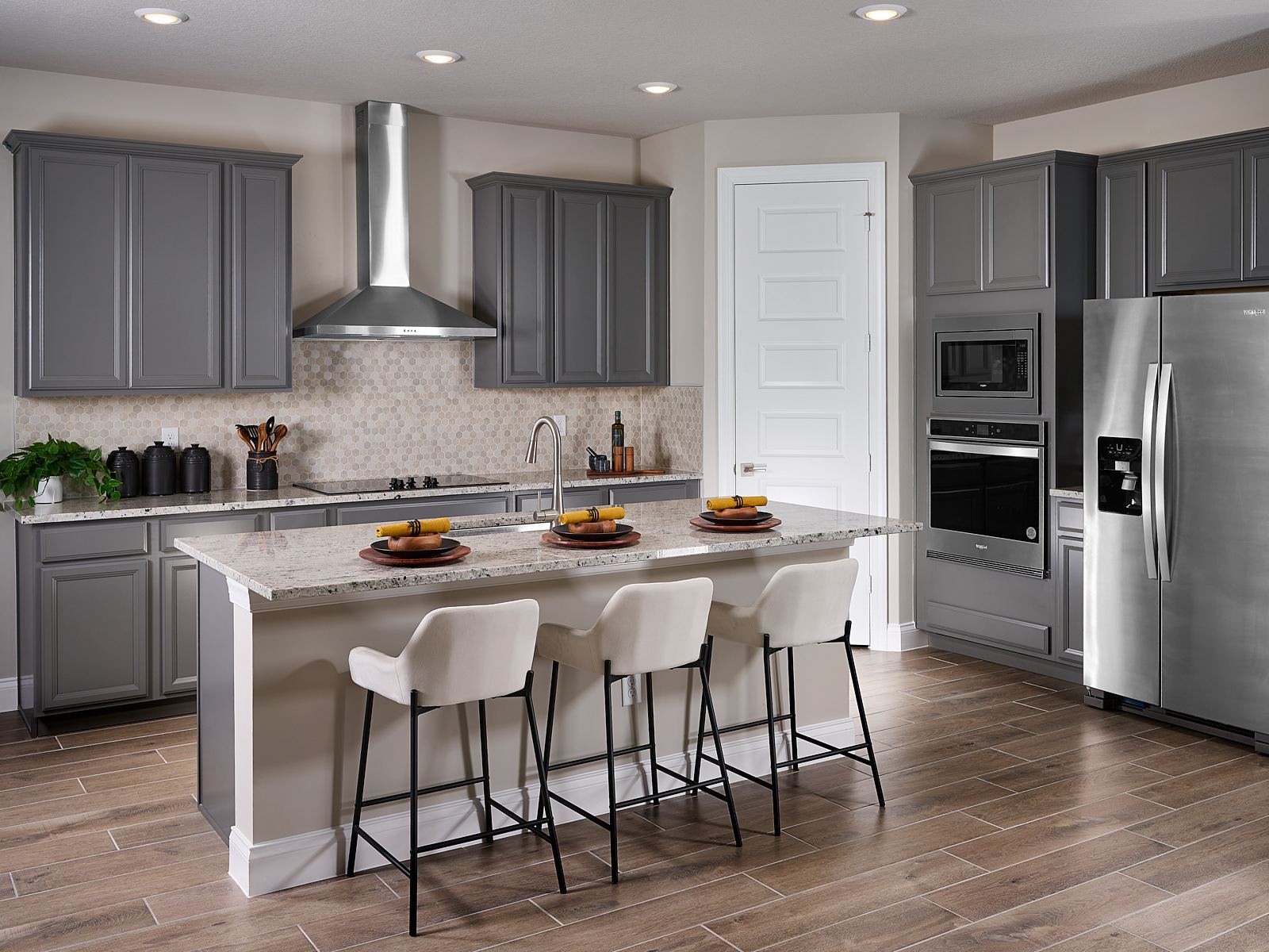 Kitchen in the Jade floorplan modeled at Brystol at Wylder