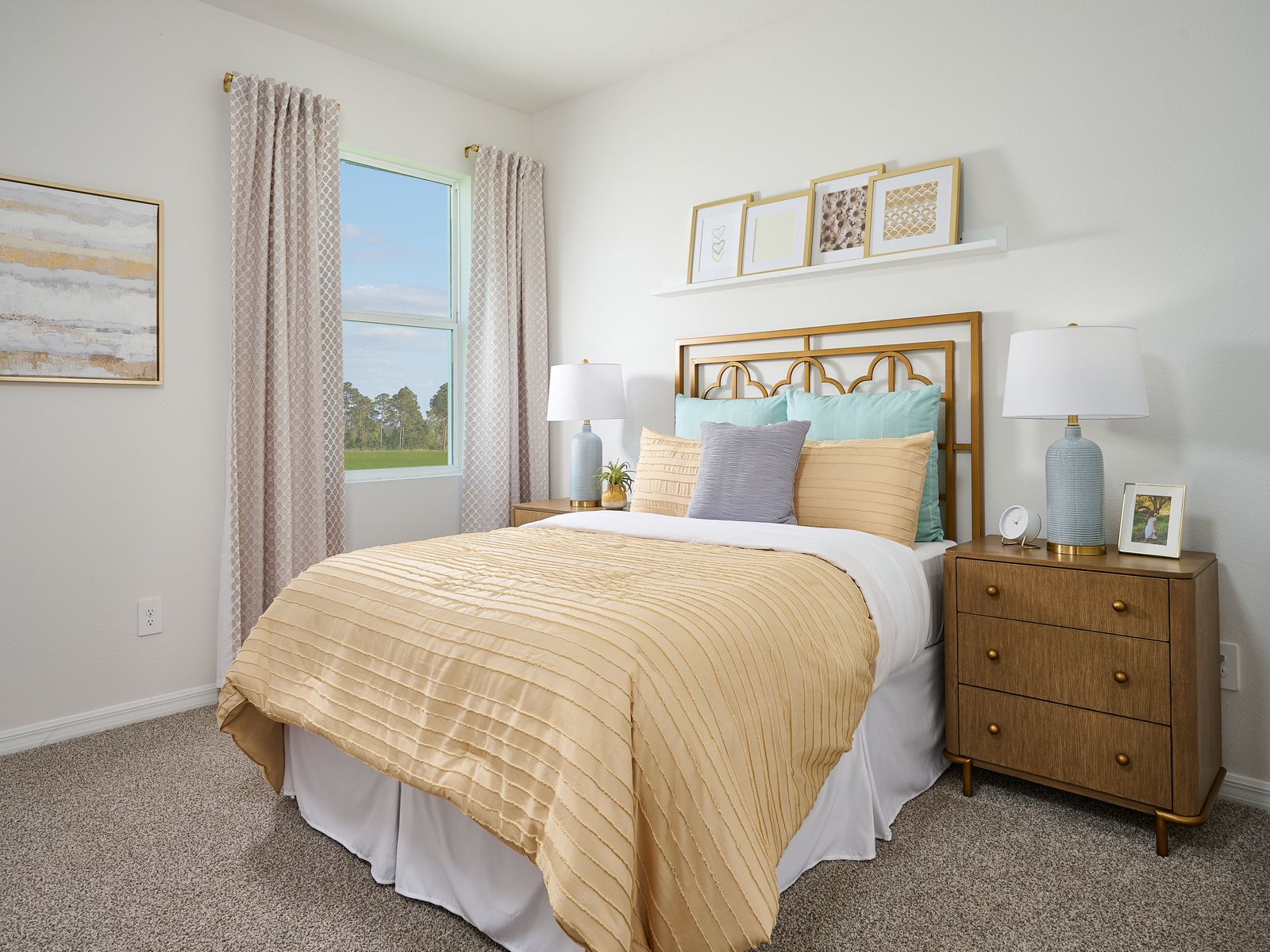 The Bedroom of the Foxglove modeled at The Grove at Stuart Crossing.
