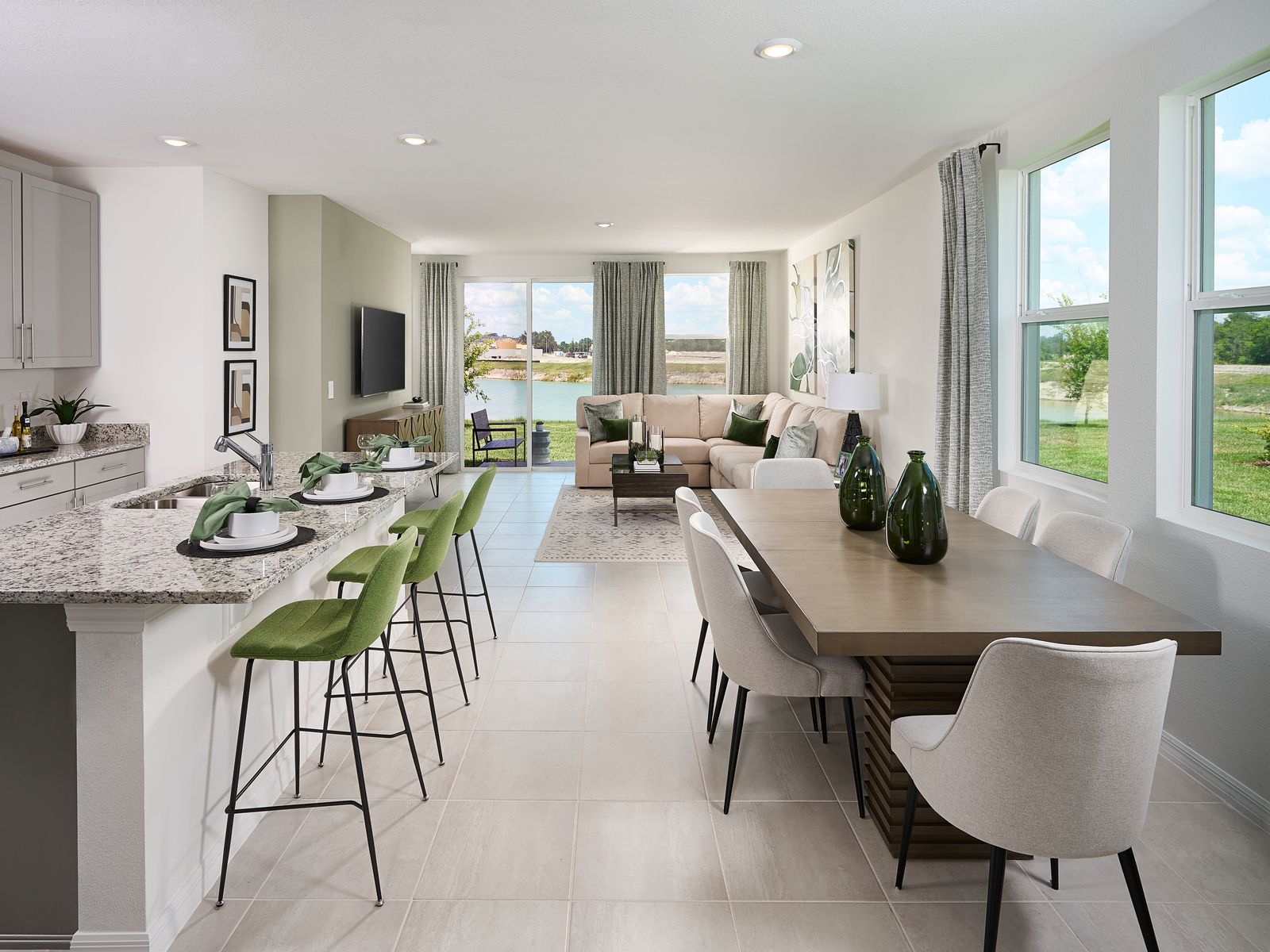 The Great Room of the Model at the Grove at Stuart Crossing.