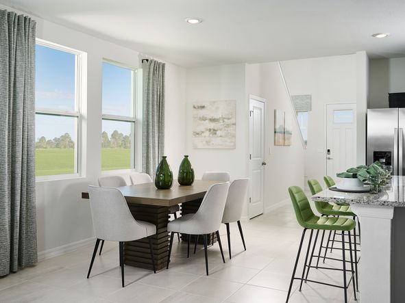 The dining area of the Yellowstone modeled at The Grove at Stuart Crossing.