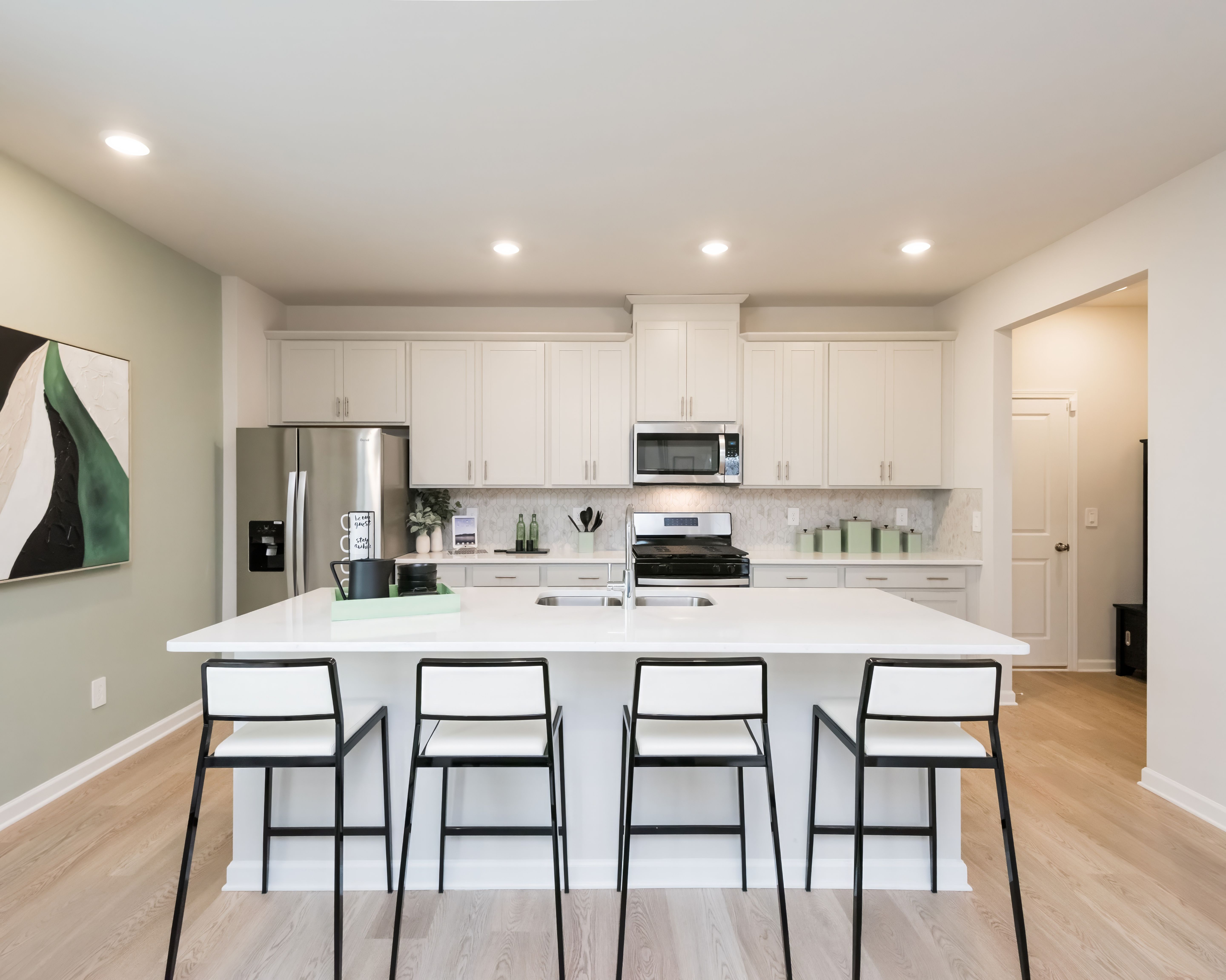 Kitchen in the Cromwell floorplan modeled at a Meritage Homes community in Atlanta, GA.