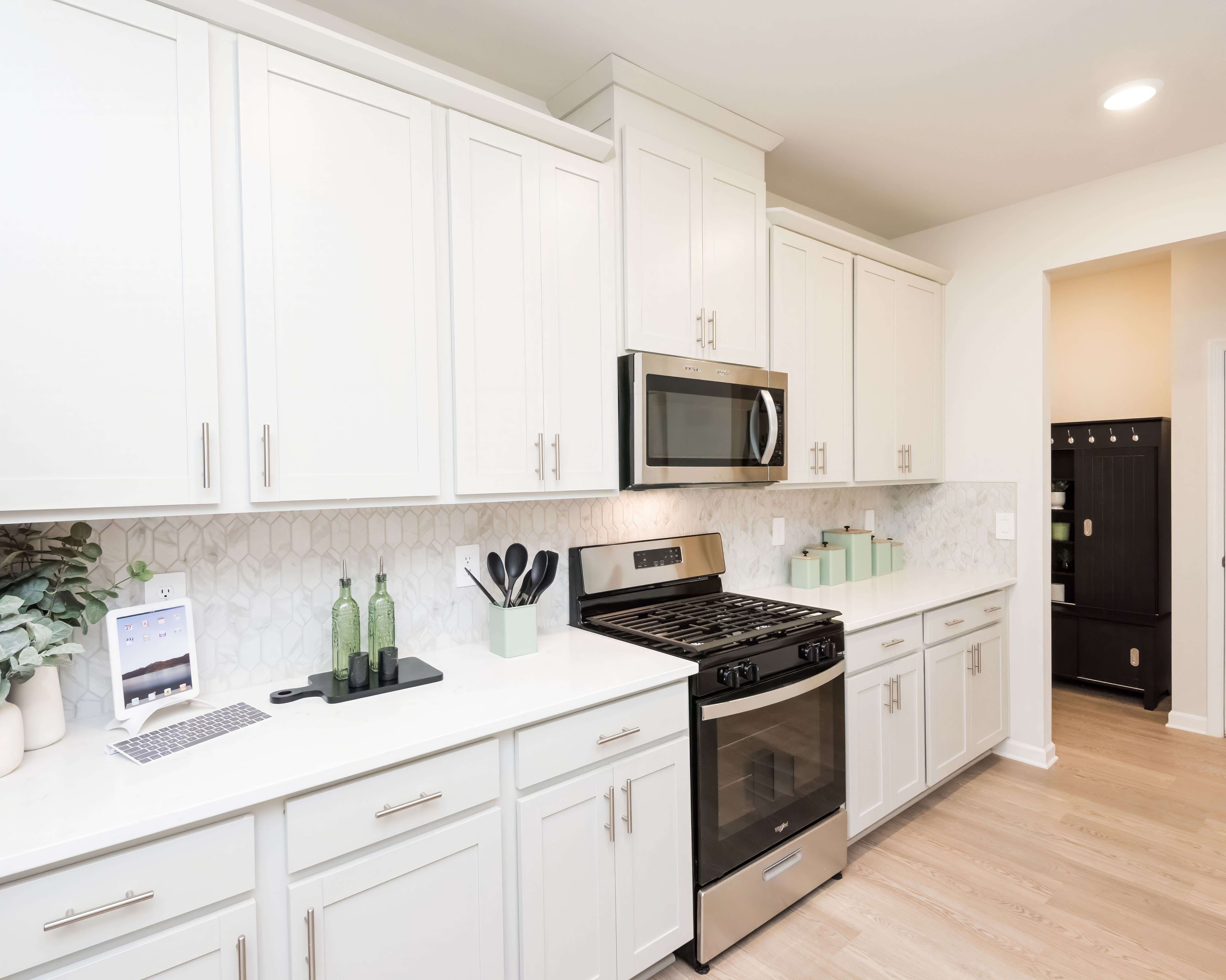 Kitchen in the Cromwell floorplan modeled at a Meritage Homes community in Atlanta, GA.
