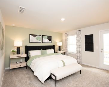 Primary Bedroom in the Cromwell floorplan modeled at a Meritage Homes community in Atlanta, GA.