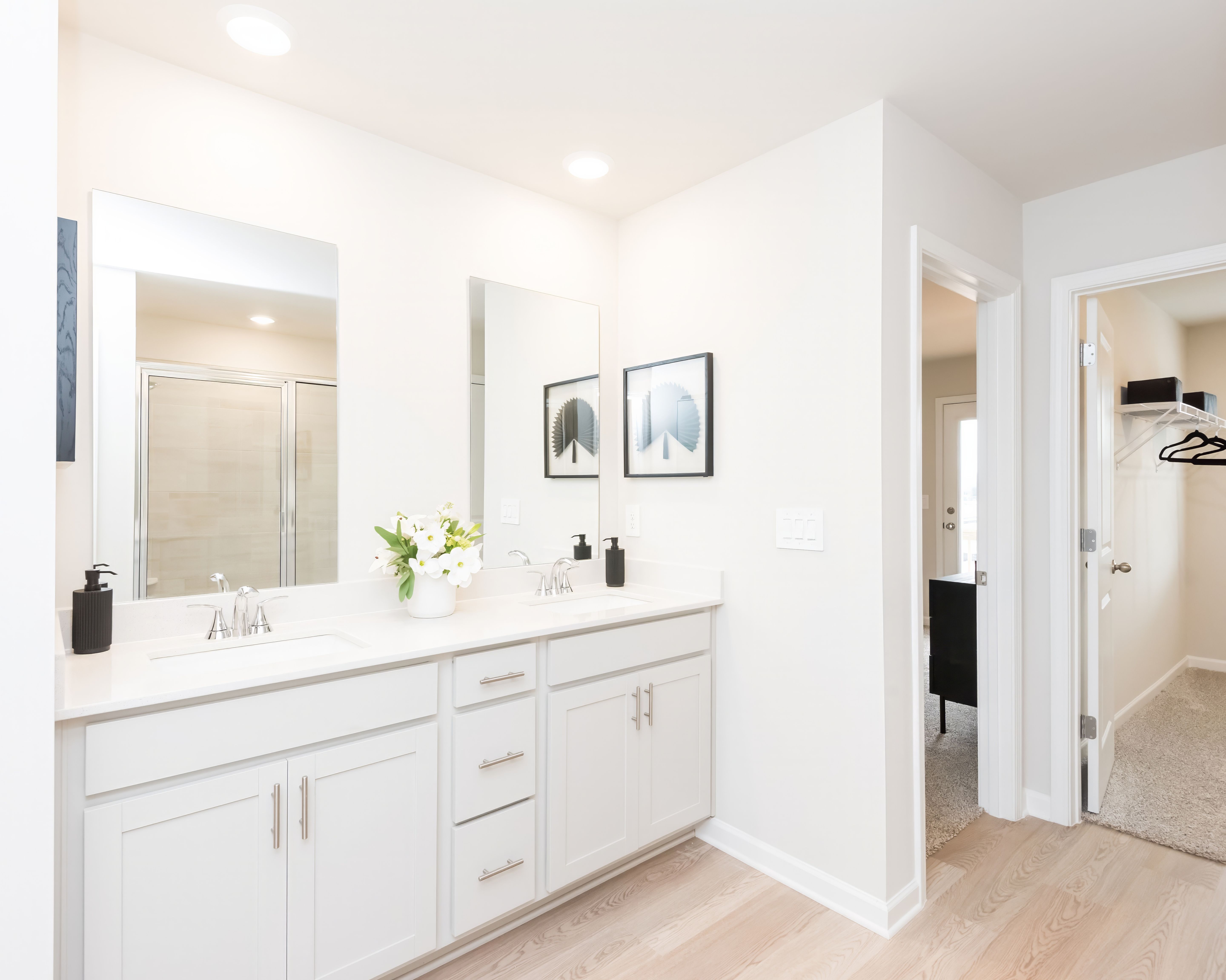 Primary Bathroom in the Cromwell floorplan modeled at a Meritage Homes community in Atlanta, GA.