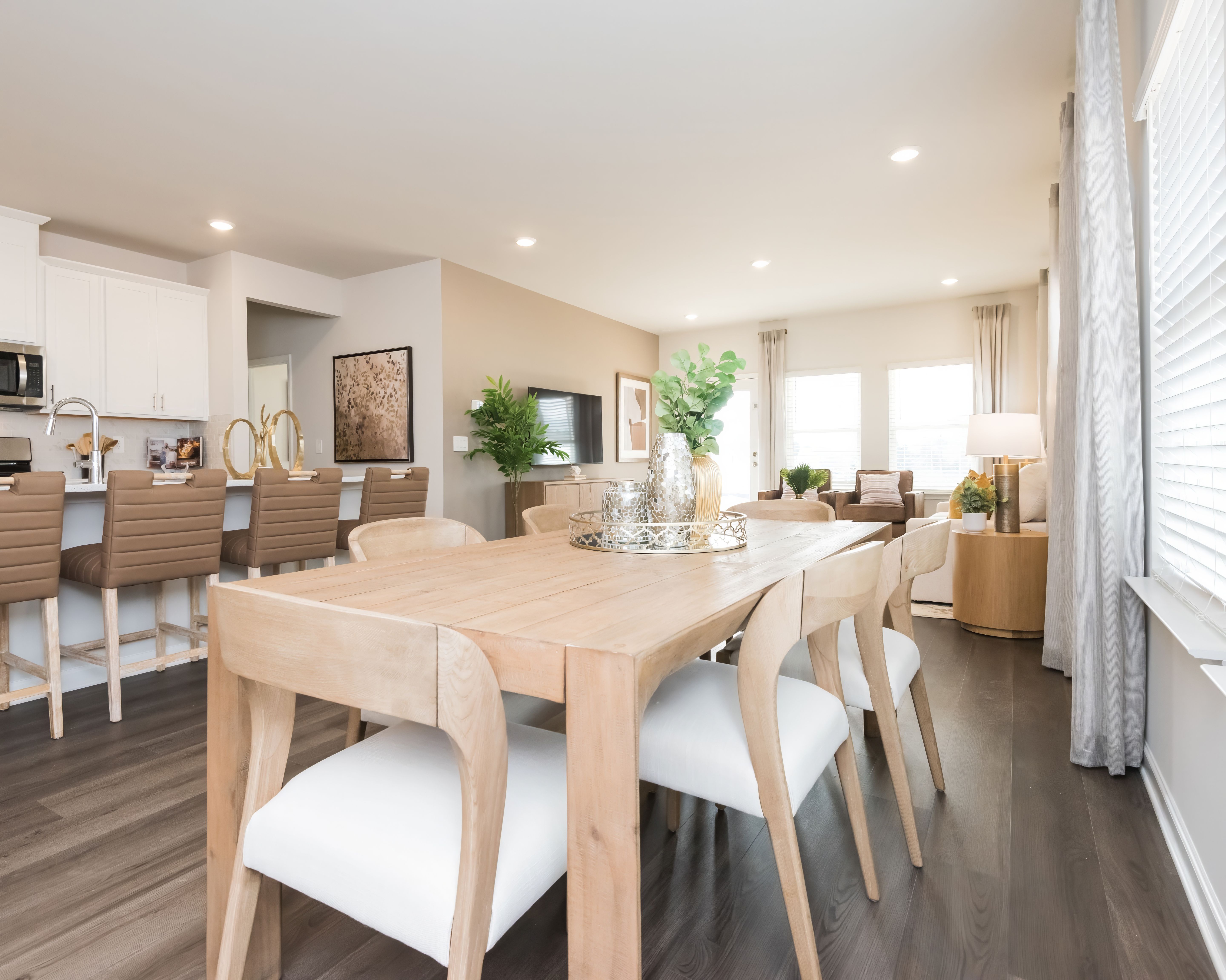 The open-concept floorplan makes hosting guests easy.
