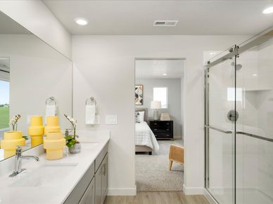 The Residence 6 floorplan interior image taken at a Meritage Homes Community in West Haven, UT.