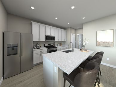 Scout floorplan interior image rendering at a Meritage Homes Community in Eagle Mountain, UT.