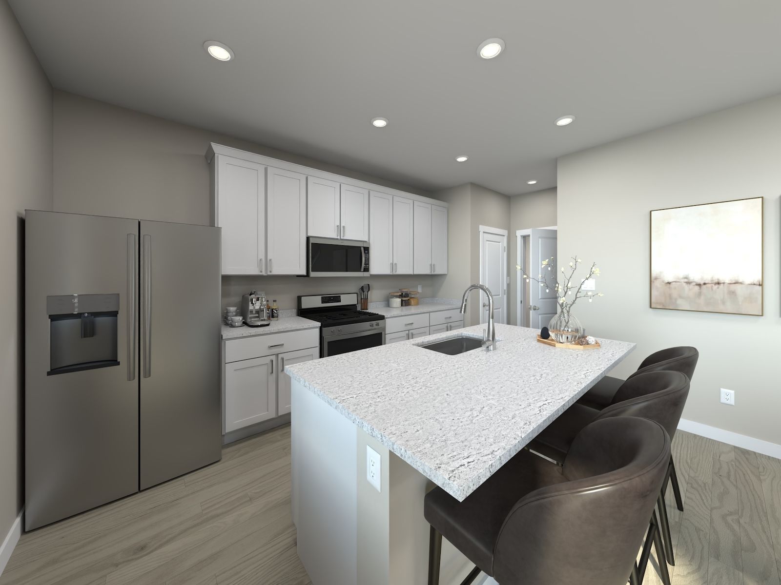 Scout floorplan interior image rendering at a Meritage Homes Community in Eagle Mountain, UT.