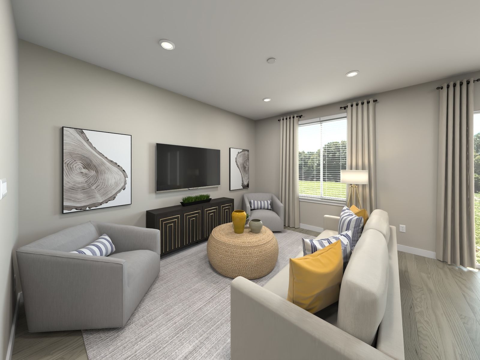 Scout floorplan interior image rendering at a Meritage Homes Community in Eagle Mountain, UT.