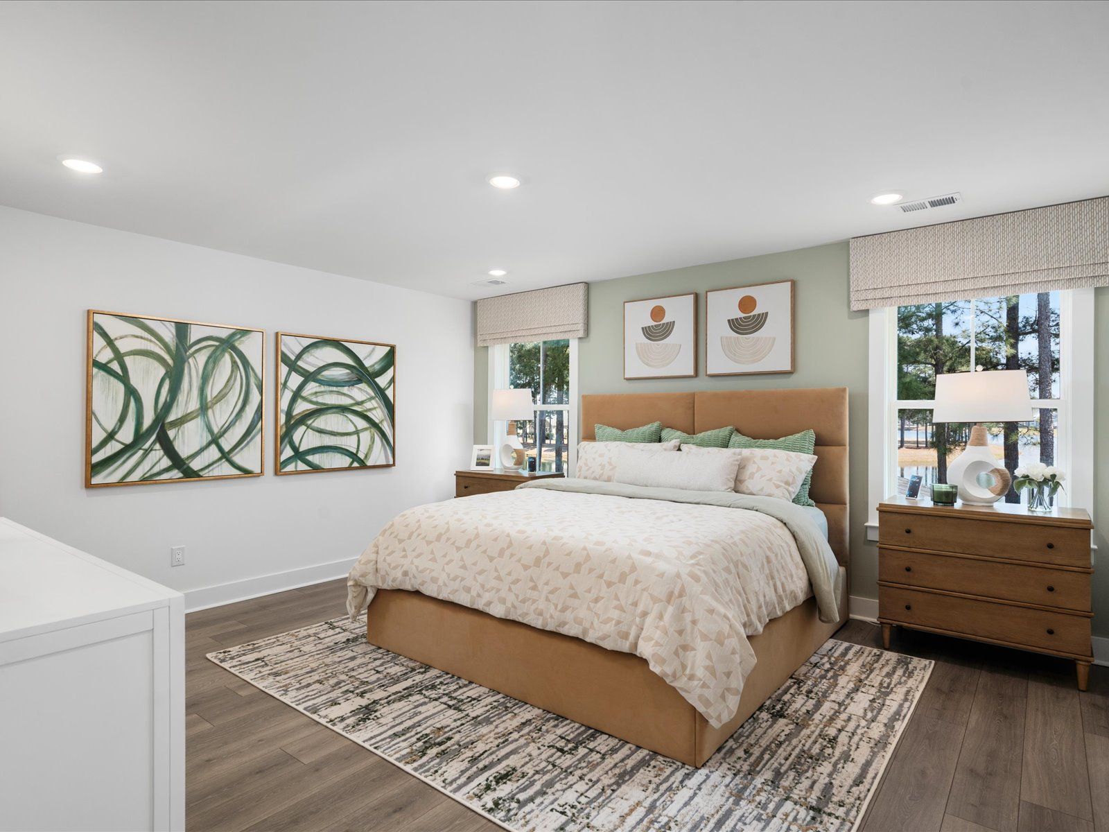 The primary suite offers a private retreat.